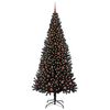 vidaXL Kerstboom met 300 LED met standaard Zwart 210 cm PVC