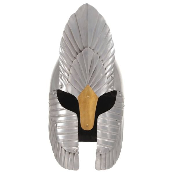 vidaXL Ridderhelm middeleeuws replica LARP staal zilverkleurig