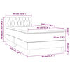 vidaXL Boxspring met matras en LED fluweel zwart 90x200 cm