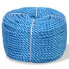 vidaXL Touw gedraaid 12 mm 100 m polypropyleen blauw