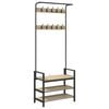 vidaXL Kapstok met plank Sonoma Eiken 75 x 34 x 184 cm Bewerkt hout