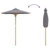 vidaXL Tuinparasol Donkergrijs &Oslash; 270 x 260 cm Bamboe