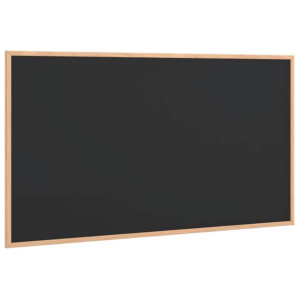 vidaXL Krijtbord met massief grenenhouten frame zwart 100x55 cm
