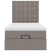 vidaXL Ottoman bed met matras en LED's 100x200cm stof taupe