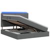 vidaXL LED Opslagbed met Matras Donkergrijs 160 x 200 cm Stof