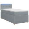 vidaXL Boxspringbed met matras Lichtgrijs 90 x 190 cm Stof