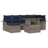 vidaXL Tuin Sofa Set 7 st Grijs [Synthetisch]: Poly Rattan