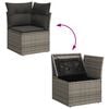 vidaXL 6-delige Loungeset met kussens poly rattan grijs