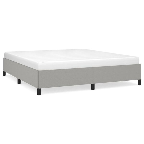 vidaXL Bedframe zonder matras stof lichtgrijs 160x200 cm