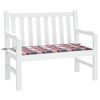 vidaXL Tuinbankkussen 120x50x3 cm oxford stof ruitpatroon rood