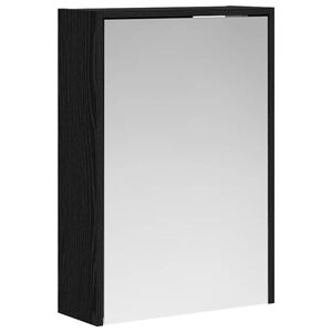 vidaXL Badkamer spiegelkast Zwart Eiken 43 x 16 x 62.5 cm Bewerkt hout
