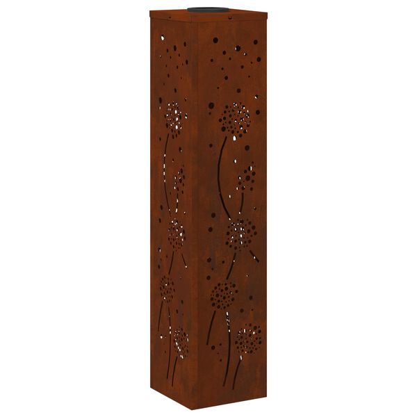 vidaXL Solar LED Pad Licht 2 pcs Roestig Cortenstaal