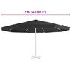 vidaXL Vervangingsdoek voor parasol 515 cm zwart