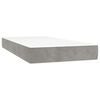 vidaXL Boxspring met matras en LED fluweel lichtgrijs 120x190 cm