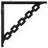 vidaXL Wandplank Beugels 12 st Zwart 21 x 21 x 3,5 cm Staal