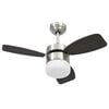 vidaXL Plafondventilator met lamp afstandsbediening 76 cm donkerbruin