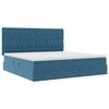 vidaXL Opslag bed met matras Donkerblauw 200 x 200 cm Fluweel