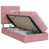 vidaXL Opslag bed met matras met hoofdeinde Roze 90 x 190 cm Fluweel