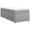 vidaXL Boxspring met matras stof lichtgrijs 80x200 cm