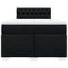vidaXL Boxspring met matras stof zwart 120x190 cm