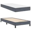 vidaXL Boxspringbed met matras Donkergrijs 90 x 200 cm Stof