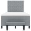 vidaXL Boxspringbed met matras Lichtgrijs 120 x 200 cm Stof