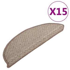 vidaXL Trapmatten 15 st 65x21x4 cm bruin