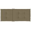 vidaXL Stoelkussens 6 st hoge rug 120x50x4 cm stof gemêleerd taupe