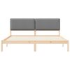vidaXL Bedframe met Gevoerd Hoofdgedeelte Lichtgrijs 180 x 200 cm