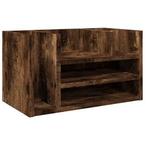 vidaXL Bureau organiser 44,5x24x25 cm bewerkt hout gerookt eikenkleur
