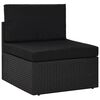 vidaXL 10-delige Loungeset poly rattan zwart