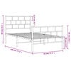 vidaXL Bedframe met hoofd- en voeteneinde metaal zwart 90x190 cm