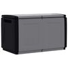 vidaXL Tuinbox 230 L 96x53x57 cm donkergrijs en zwart