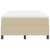vidaXL Boxspringbed Lichtgrijs en wit. 120 x 200 cm Katoen Stof