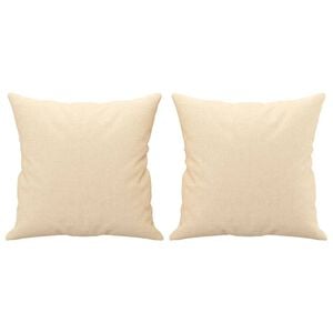 vidaXL Sierkussens 2 st 40x40 cm stof cr&egrave;mekleurig