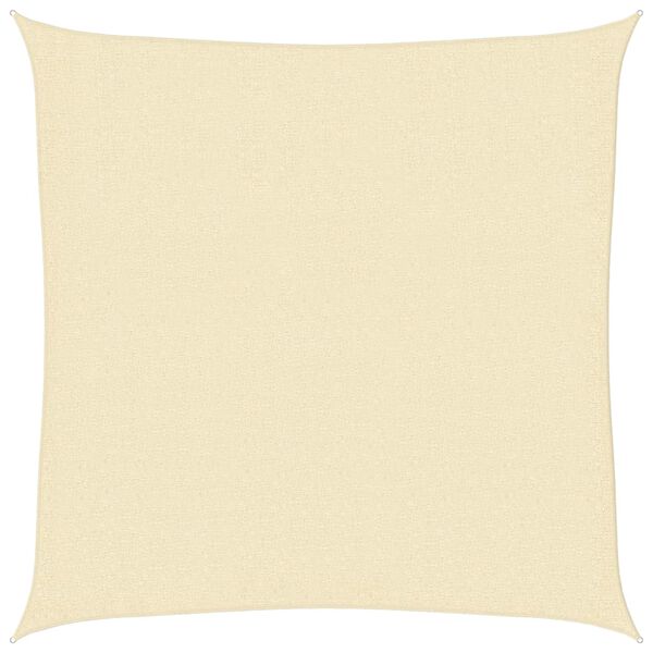 vidaXL Zonnezeil 160 g/m² 3x3 m HDPE crèmekleurig