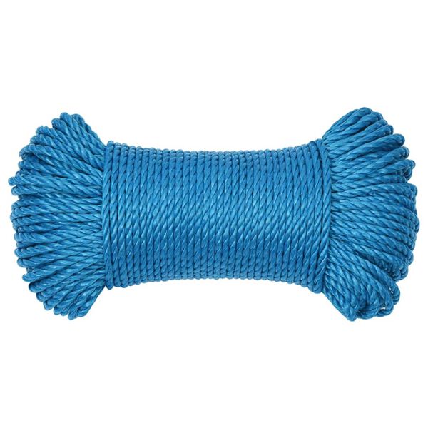 vidaXL Werktouw 3 mm 100 m polypropeen blauw