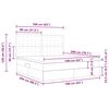 vidaXL Opslag bed met matras Lichtgrijs 160 x 200 cm Fluweel