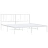 vidaXL Bedframe met hoofdbord metaal wit 183x213 cm