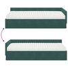 vidaXL Hoekbedframe met Matras Anders 2 pcs Groen Fluweel