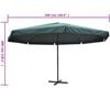 vidaXL Parasol Samos 500 cm aluminium groen