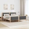 vidaXL Bedframe met hoofdeinde Donkergrijs 180 x 200 cm Stof