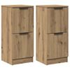vidaXL Dressoirs 2 st 30x30x70 cm bewerkt hout artisanaal eikenkleur