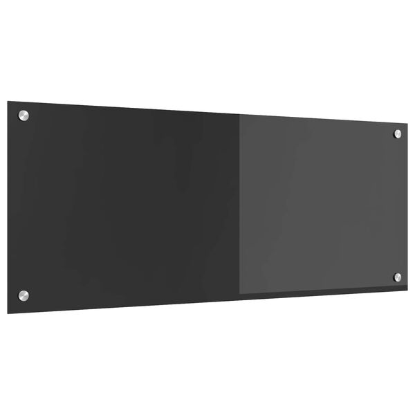vidaXL Keuken Achterwand Donkergrijs 100 x 40 x 0,6 cm gehard glas