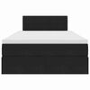 vidaXL Opbergbed met LED met matras Zwart 120 x 200 cm Fluweel