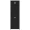 vidaXL Opbergkast 70x42,5x225 cm bewerkt hout zwart