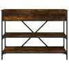 vidaXL Wandtafel met lades en schappen bewerkt hout gerookt eikenkleur