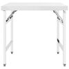 vidaXL Keukenwerktafel inklapbaar 85x60x80 cm roestvrij staal