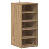 vidaXL Schoenenkast 32x35x70 cm bewerkt hout artisanaal eikenkleur