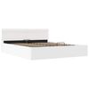 vidaXL Bedframe met opslag hydraulisch LED kunstleer wit 160x200 cm